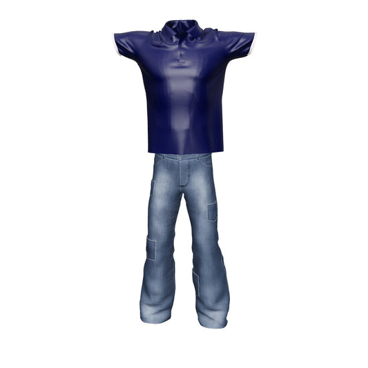 POLO SHIRT AND BLUE JEANS