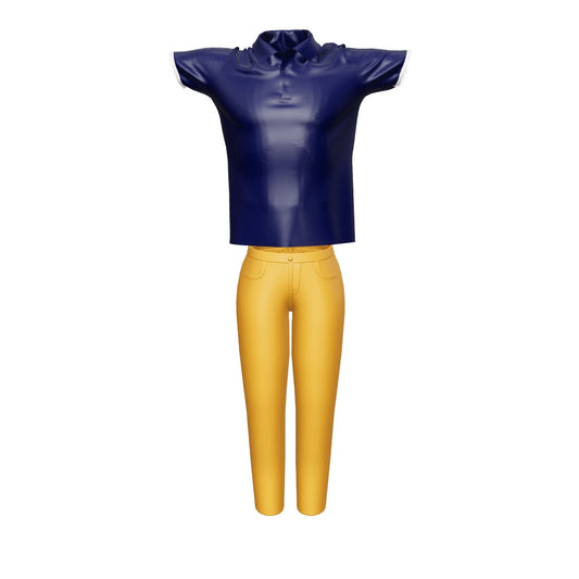 POLO SHIRT AND KHAKHI PANTS