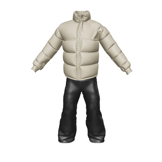 PUFFER AND BLACK JEANS
