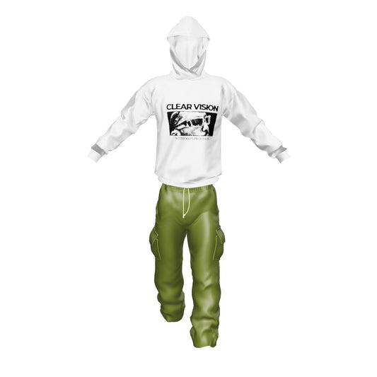 Hoodie and olive green cargo